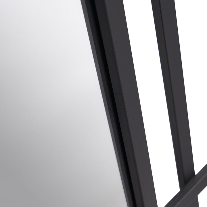Chase Metal Rectangular Framed Wall Mirror - Black Pacific Lifestyle 8