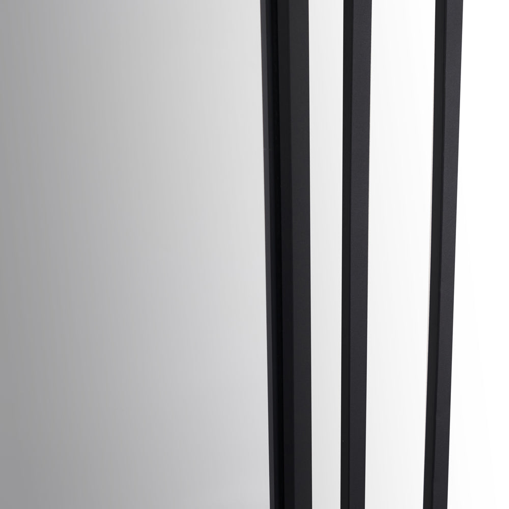 Chase Metal Rectangular Framed Wall Mirror - Black Pacific Lifestyle 9