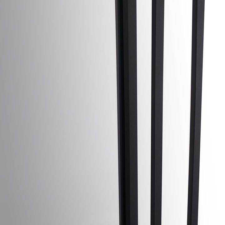 Chase Metal Rectangular Framed Wall Mirror - Black Pacific Lifestyle 9