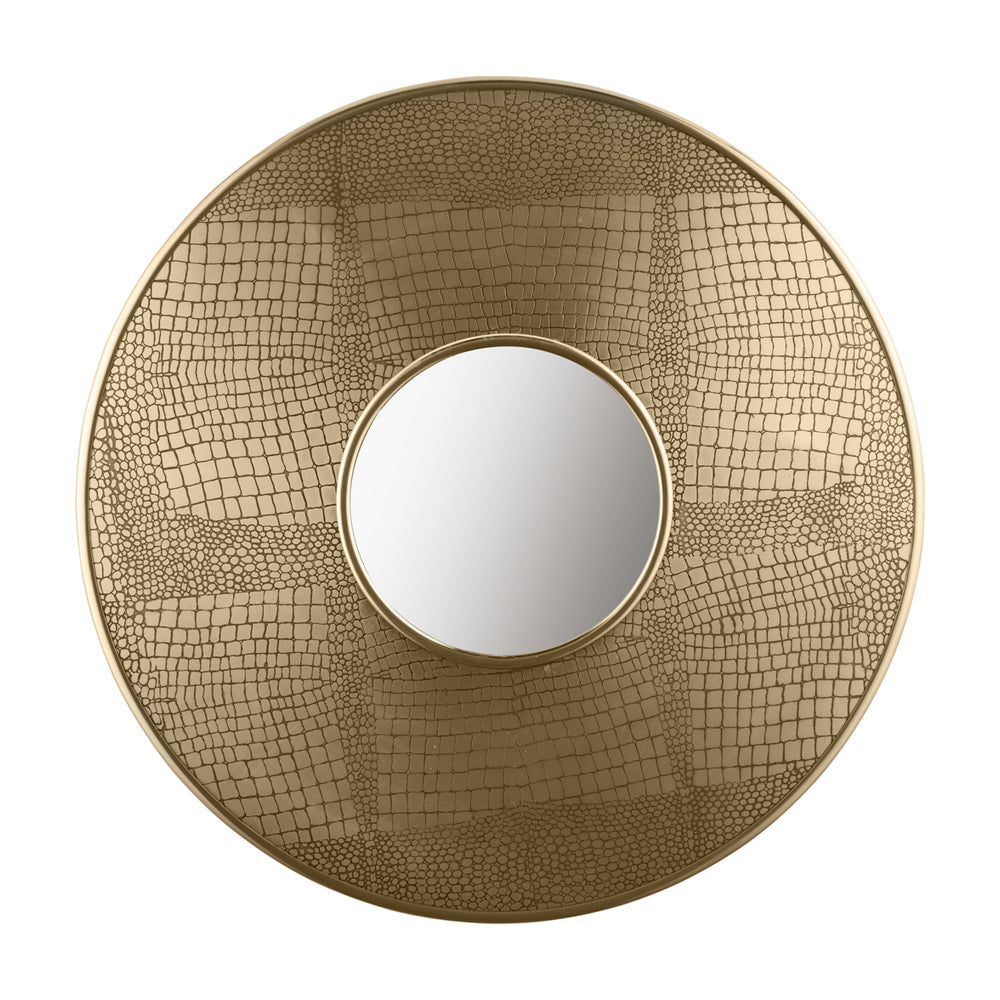 Olivia's Maggie Mirror in Brass Croc