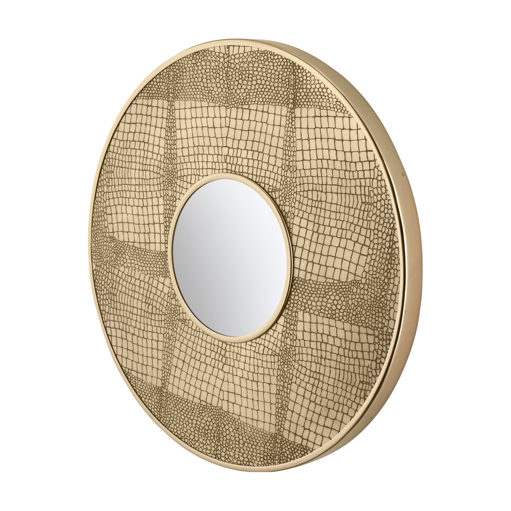 Olivia's Maggie Mirror in Brass Croc