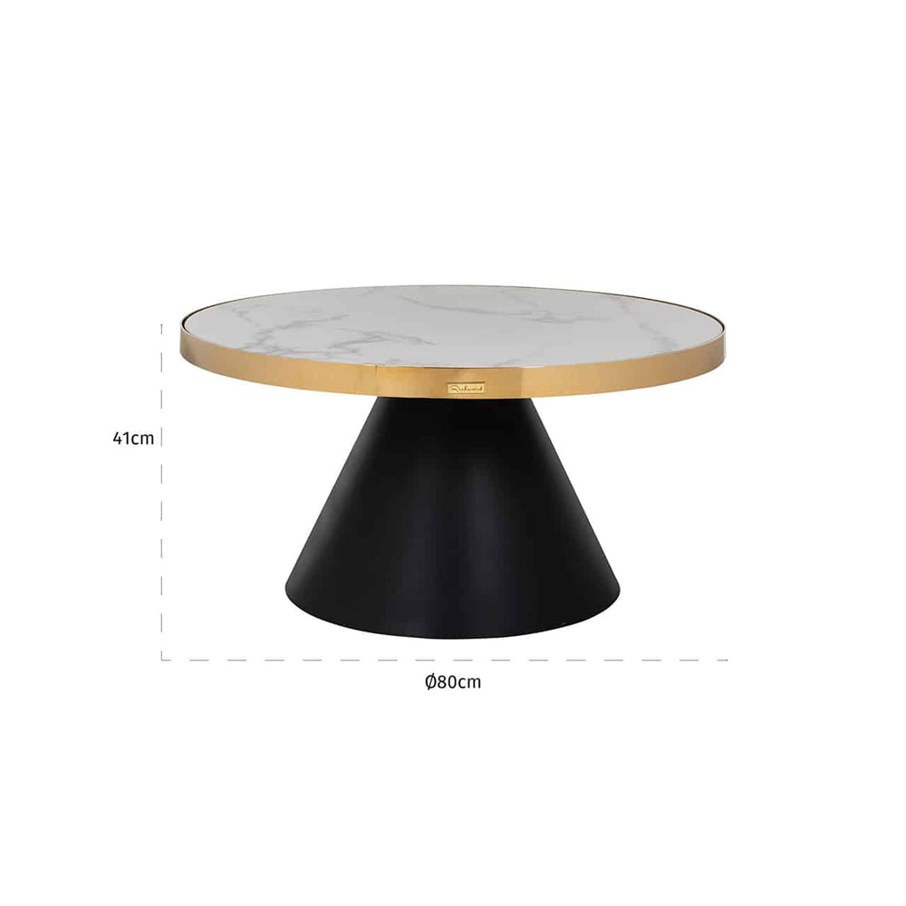 Richmond Odin Gold And Black Coffee Table