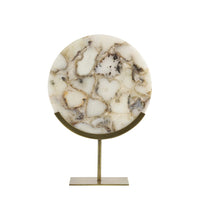 Light & Living Gouya White Agate Antique Bronze Ornament