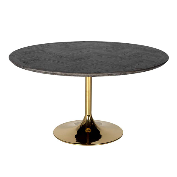 Richmond Blackbone 4 Seater Round Dining Table in Gold & Black