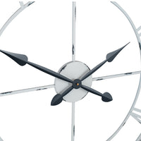 Olivia's Clarrie Metal Round Wall Clock in Soft Grey