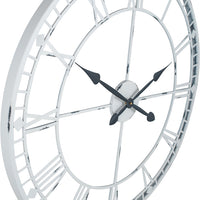 Olivia's Clarrie Metal Round Wall Clock in Soft Grey