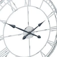 Olivia's Clarrie Metal Round Wall Clock in Soft Grey