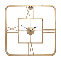 Olivia's Metal Square Wall Clock in Gold