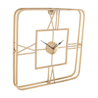 Olivia's Metal Square Wall Clock in Gold