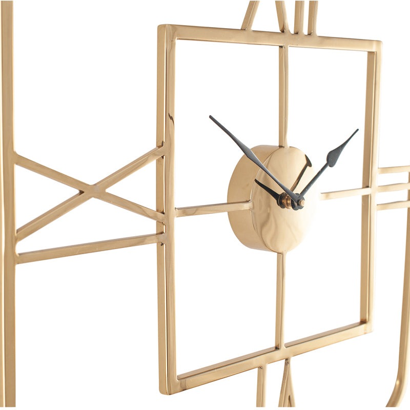 Olivia's Metal Square Wall Clock in Gold