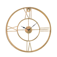 Olivia's Metal Double Framed Wall Clock in Gold