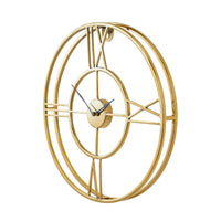 Olivia's Metal Double Framed Wall Clock in Gold