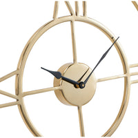 Olivia's Metal Double Framed Wall Clock in Gold