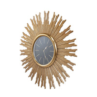 Olivia's Fleur Starburst Wall Clock in Gold