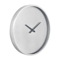 Olivia's Enzo Brushed Nickel Round Wall Clock