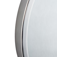 Olivia's Enzo Brushed Nickel Round Wall Clock