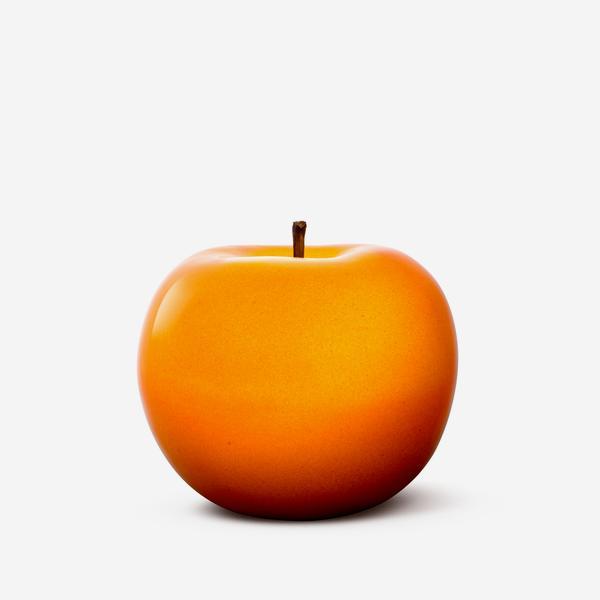 Andrew Martin Orange Glazed Apple Sculpture-AndrewMartin-Olivia's 