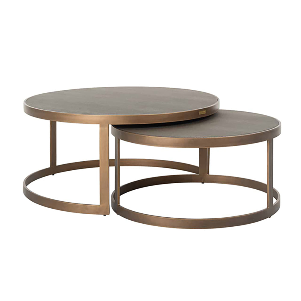 Richmond Set of 2 Bloomingville Gold Round Coffee Table