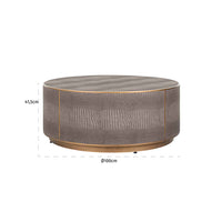 Richmond Classio Brushed Gold Round Coffee Table