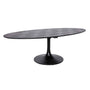 Richmond Blax Oval Dining Table in Black - 230cm