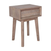 Olivia's Melville Acacia Wood 1 Drawer Bedside Unit in Sand Wash