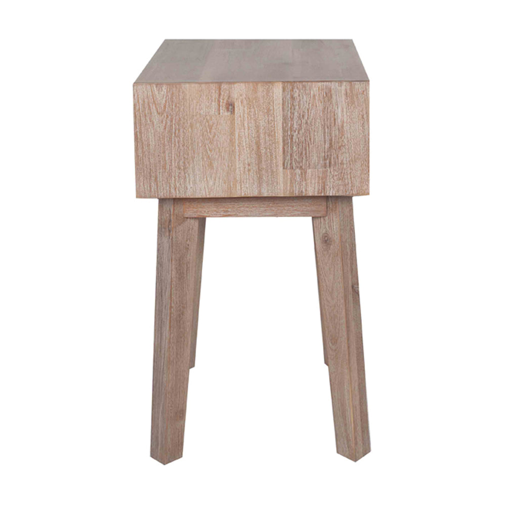 Olivia's Melville Acacia Wood 1 Drawer Bedside Unit in Sand Wash