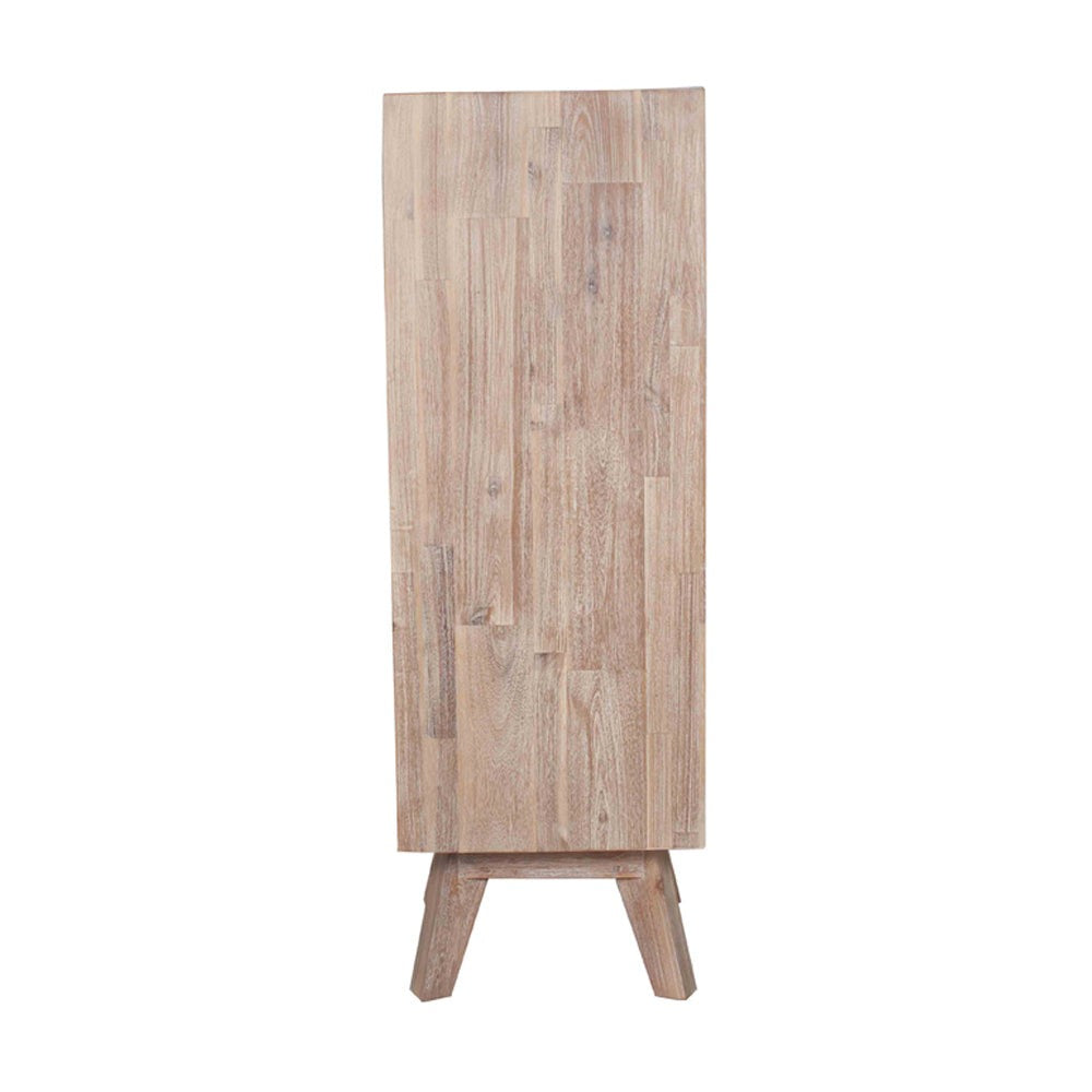 Melville Acacia Wood 4 Drawer Tall Boy - Sand Wash Pacific Lifestyle 3