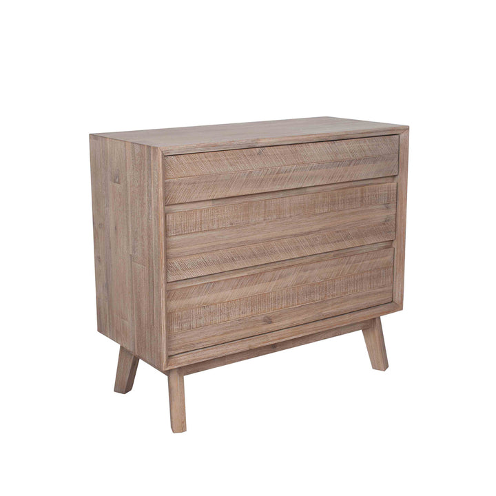 Pacific Lifestyle Melville Acacia Wood 3 Drawer Unit - Sand Wash
