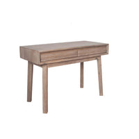 Olivia's Melville Acacia Wood 2 Drawer Desk in Sand Wash