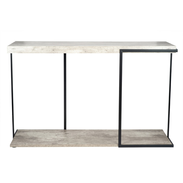 ChiChi Console Table - Concrete Effect & Black Iron Pacific Lifestyle 1