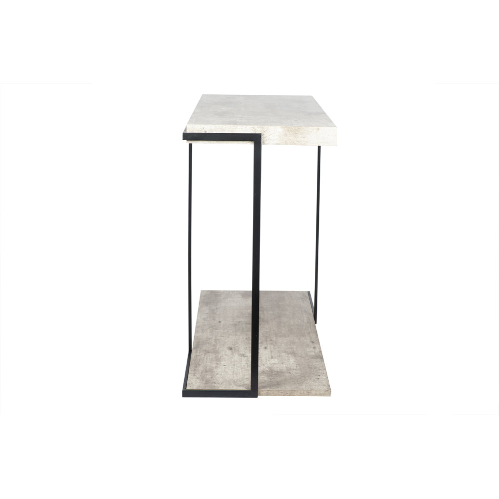 Olivia's ChiChi Concrete Effect and Black Iron Console Table