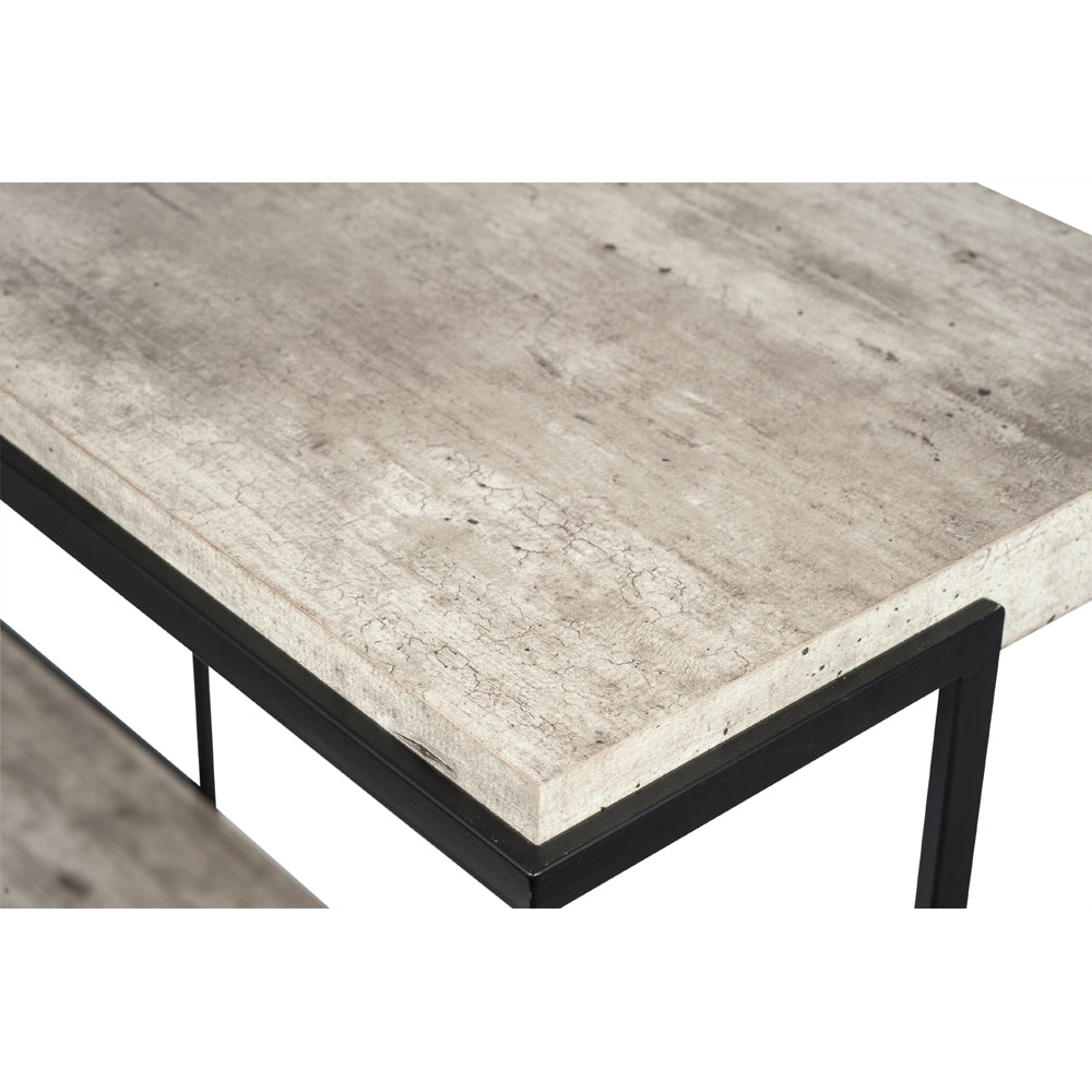 Olivia's ChiChi Concrete Effect and Black Iron Console Table