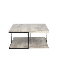 Olivia's ChiChi Concrete Effect and Black Iron Coffee Table