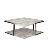 Olivia's ChiChi Concrete Effect and Black Iron Coffee Table