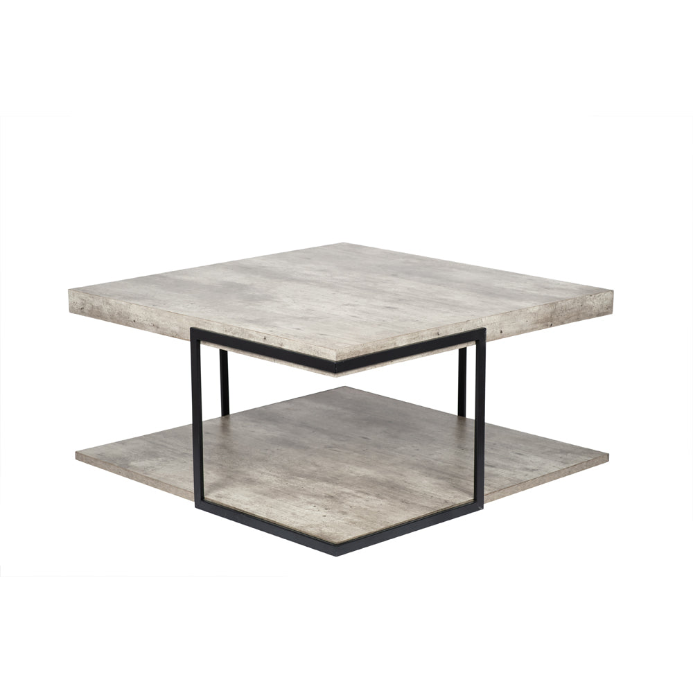 Olivia's ChiChi Concrete Effect and Black Iron Coffee Table