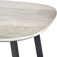 Olivia's Roma Oak Veneer and Metal Coffee Table in Grey & Black