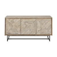 Olivia's Martha Acacia Wood 3 Door Sideboard