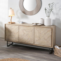 Olivia's Martha Acacia Wood 3 Door Sideboard