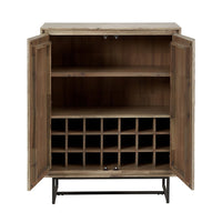 Olivia's Martha Acacia Wood 2 Door Bar Cabinet