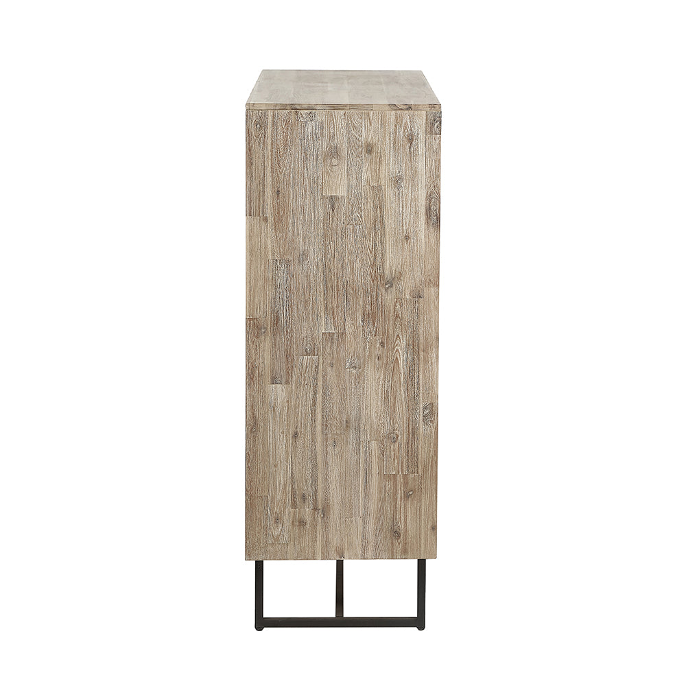 Olivia's Martha Acacia Wood 2 Door Bar Cabinet