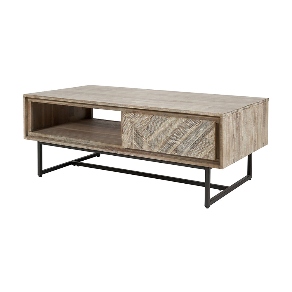 Olivia's Martha Acacia Wood 2 Drawer Coffee Table