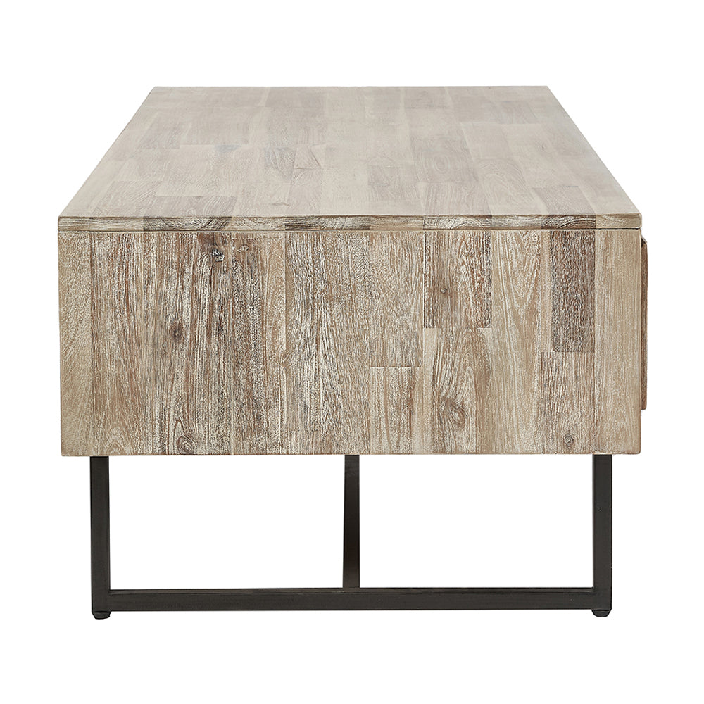 Olivia's Martha Acacia Wood 2 Drawer Coffee Table