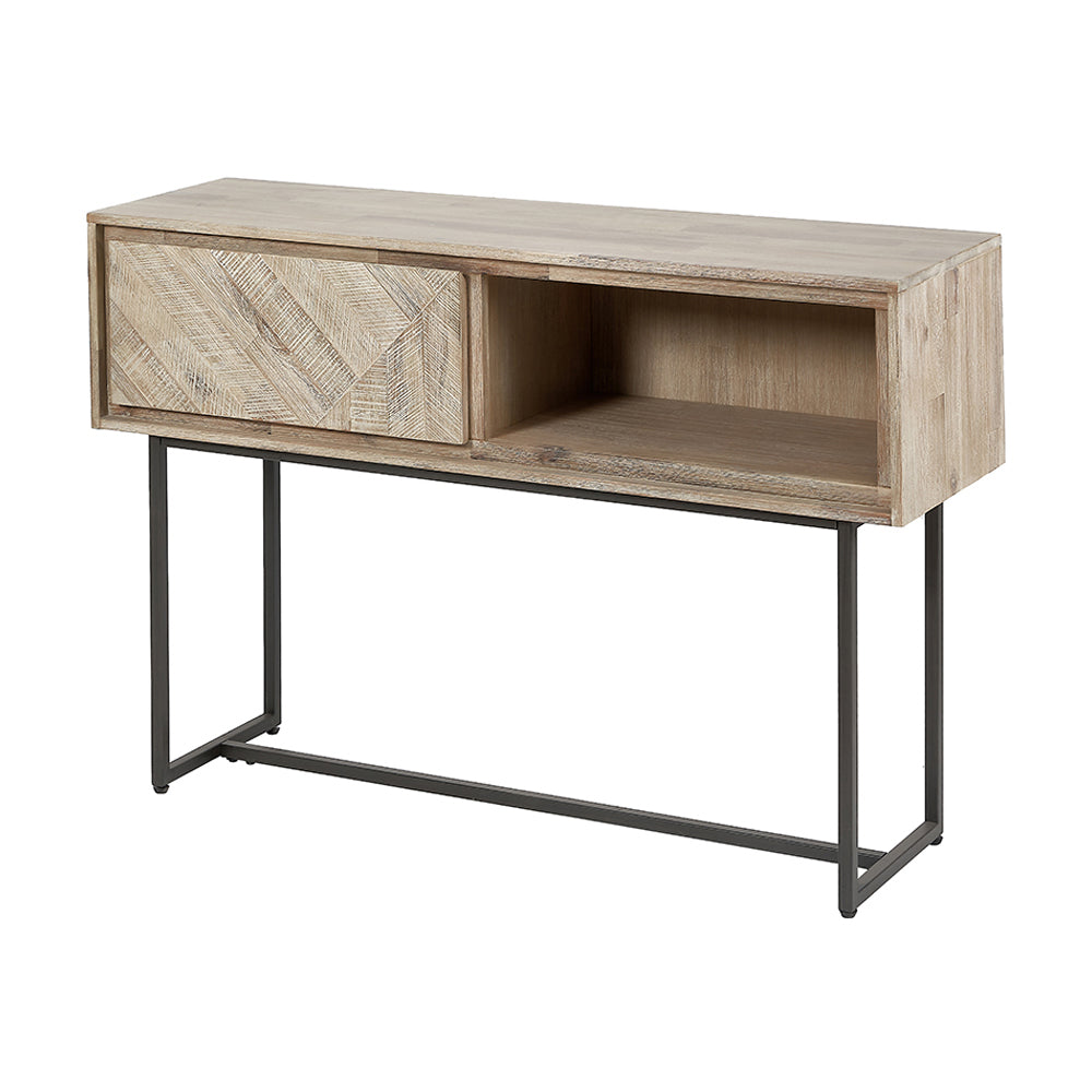 Olivia's Martha Acacia Wood 1 Drawer Console Table