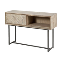 Olivia's Martha Acacia Wood 1 Drawer Console Table