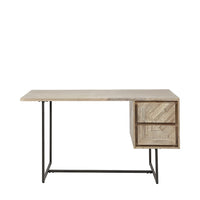 Olivia's Martha Acacia Wood 2 Drawer Desk