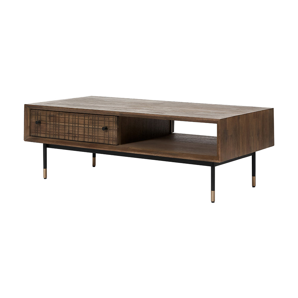 Olivia's Ava 2 Drawer Coffee Table in Acacia Wood