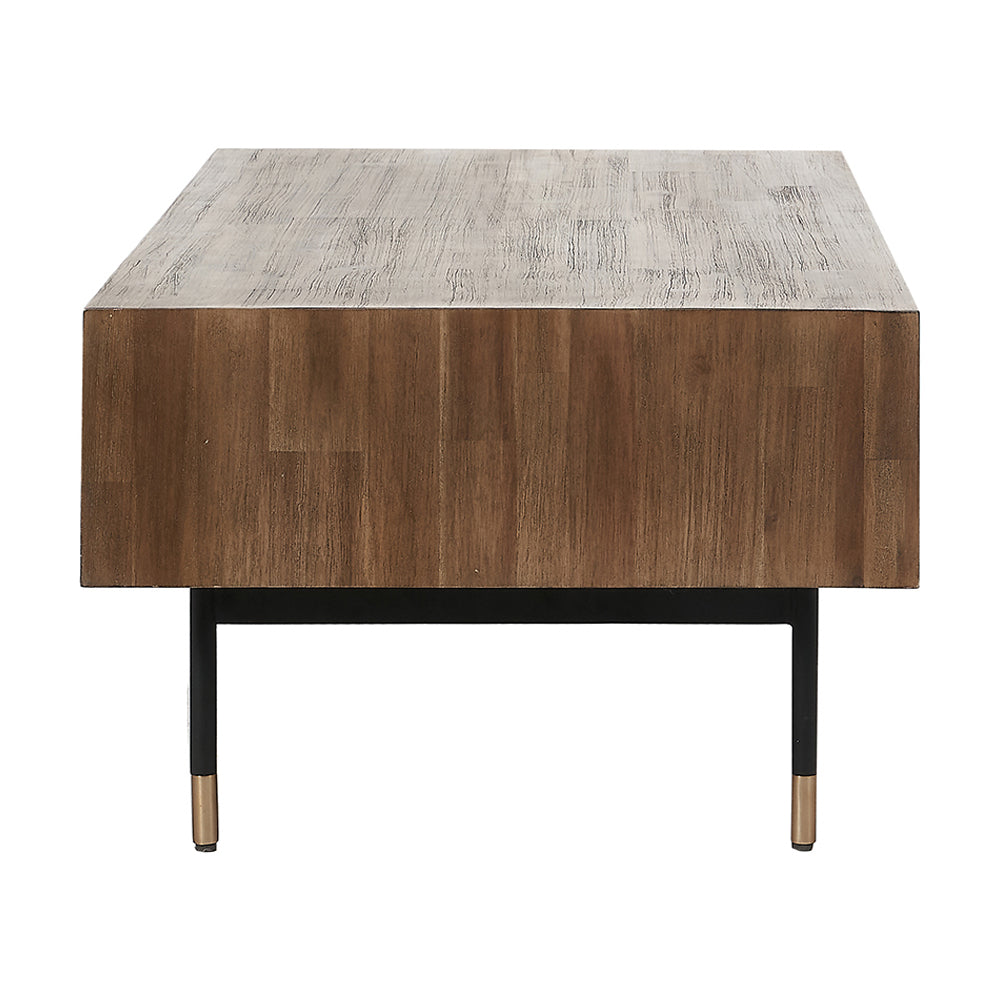 Olivia's Ava 2 Drawer Coffee Table in Acacia Wood