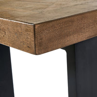 Olivia's Cody Mango Wood and Iron Rectangular Console Table