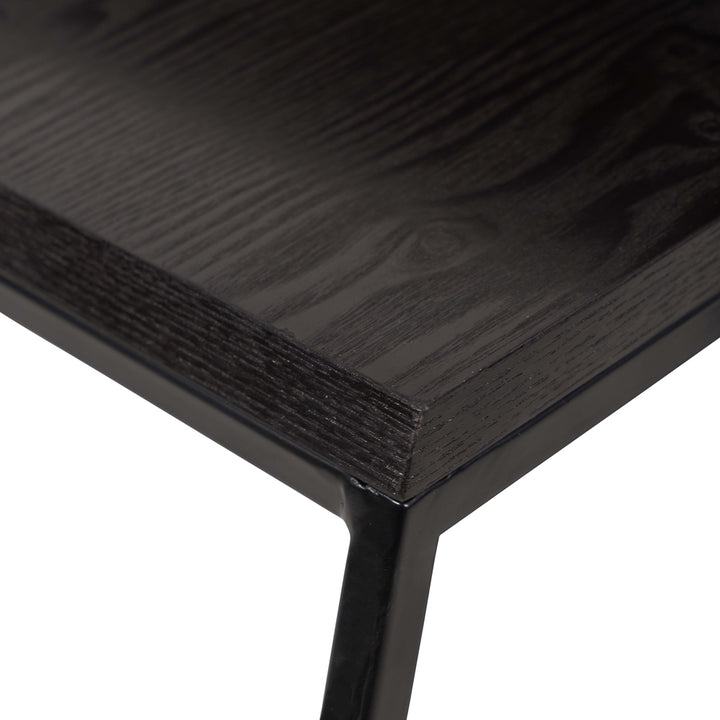 Mason Set of 2 Veneer & Metal Coffee Tables - Black Pacific Lifestyle 5