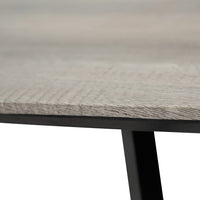 Olivia's Cassie Oak Veneer and Metal Dining Table in Black & Grey